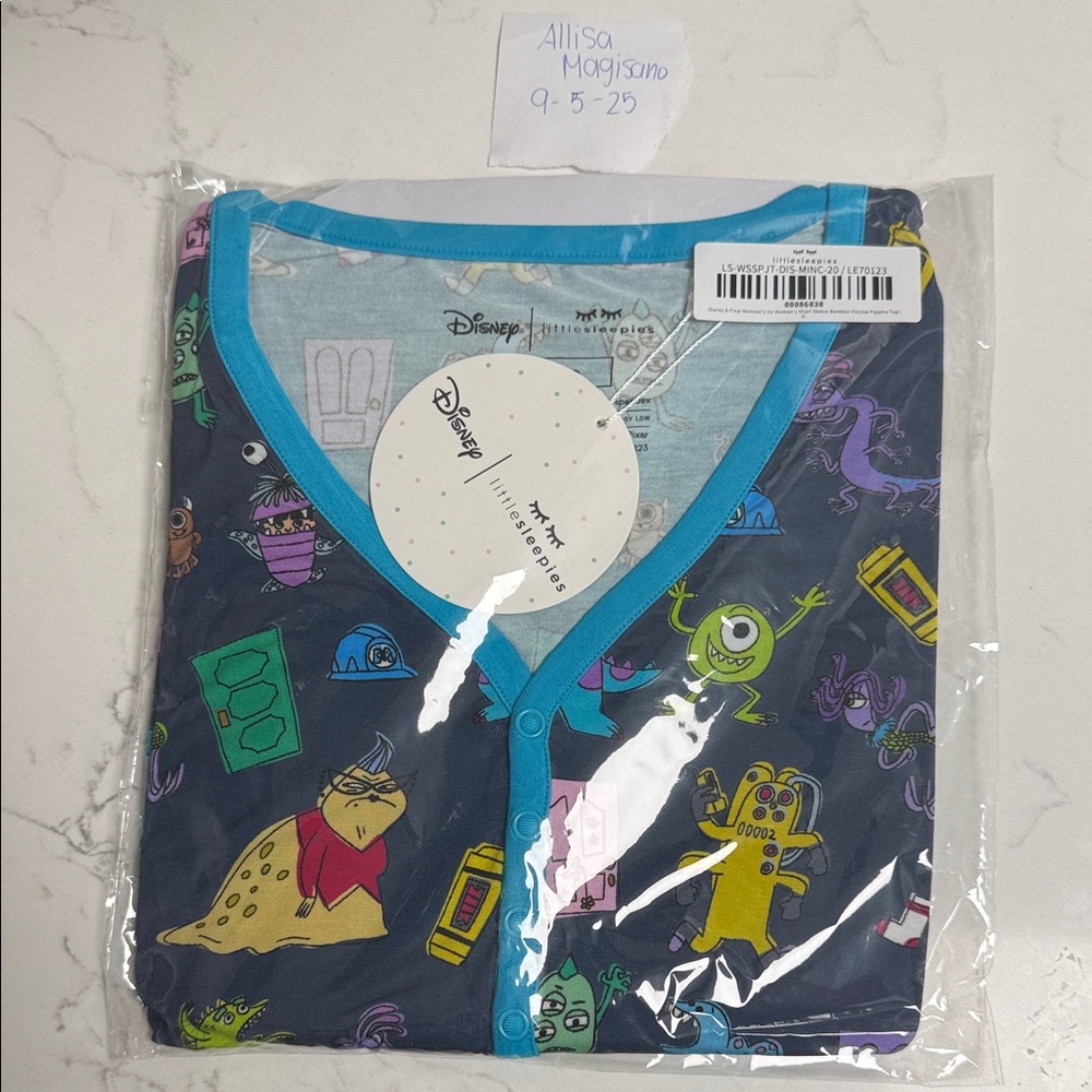 Little Sleepies Blue Monster Pajama Set